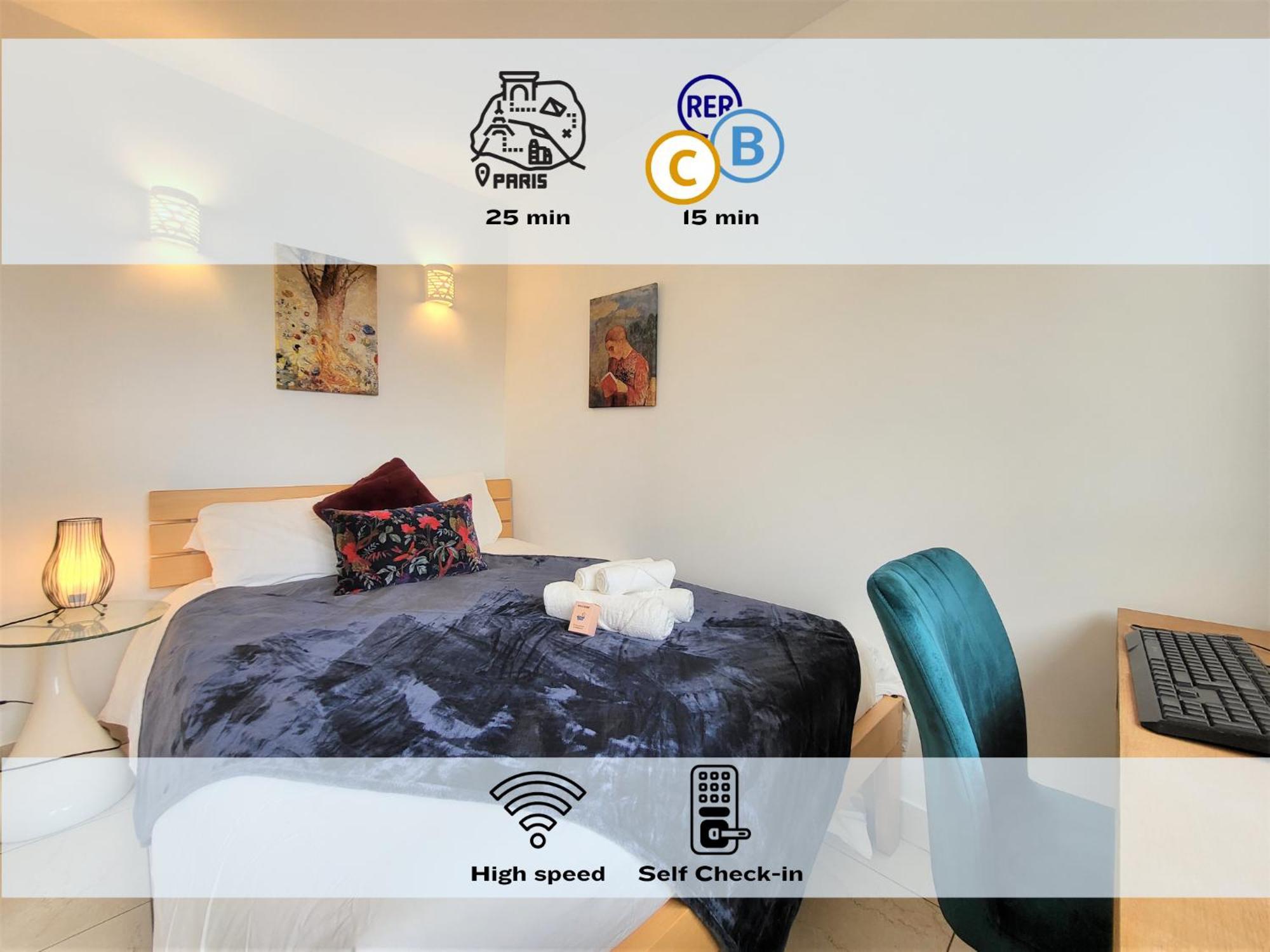 מאסי Le Prasino - Paisible Appartement Proche Rer - Bail Mobilite מראה חיצוני תמונה